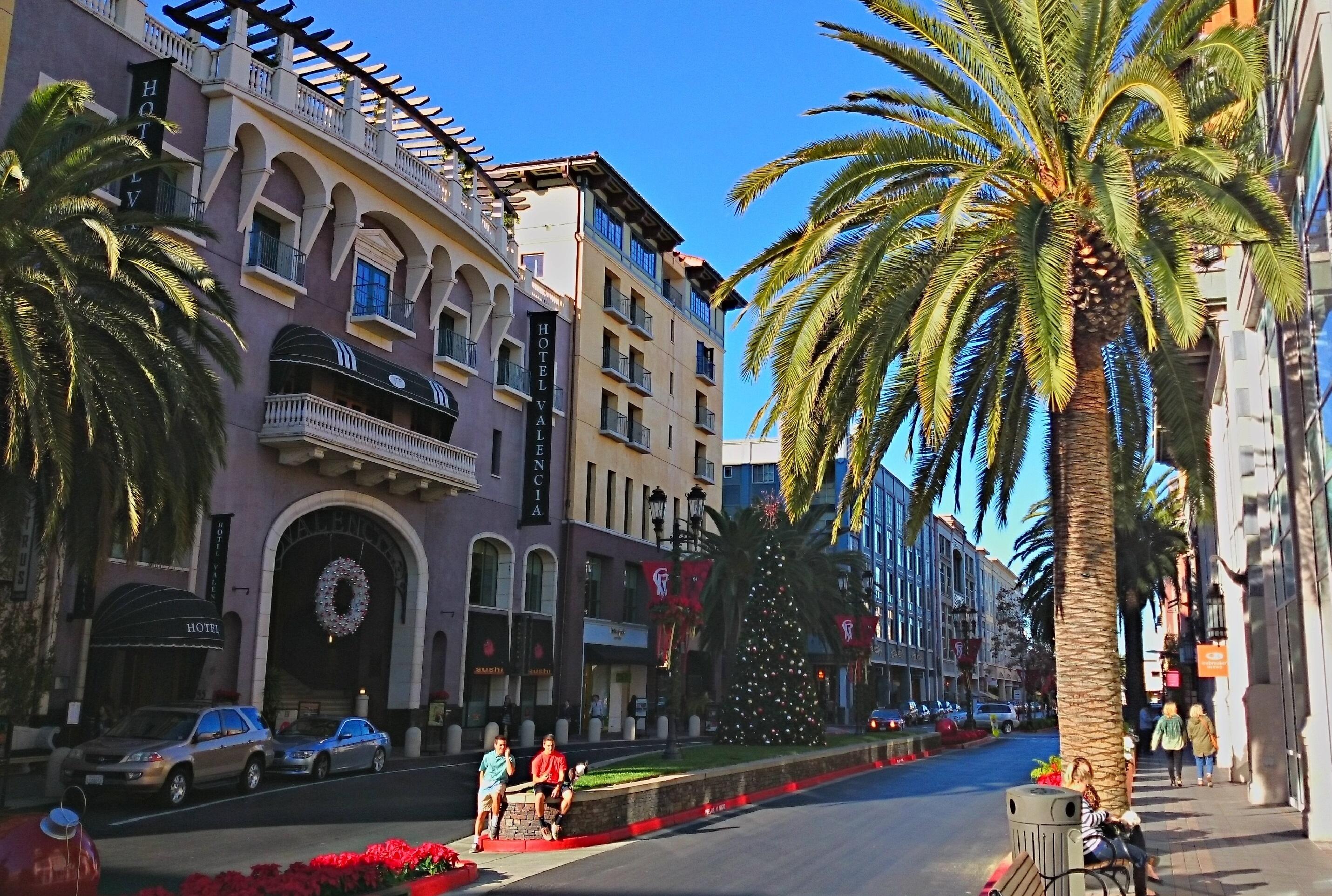 Santana Row street scene in San Jose California