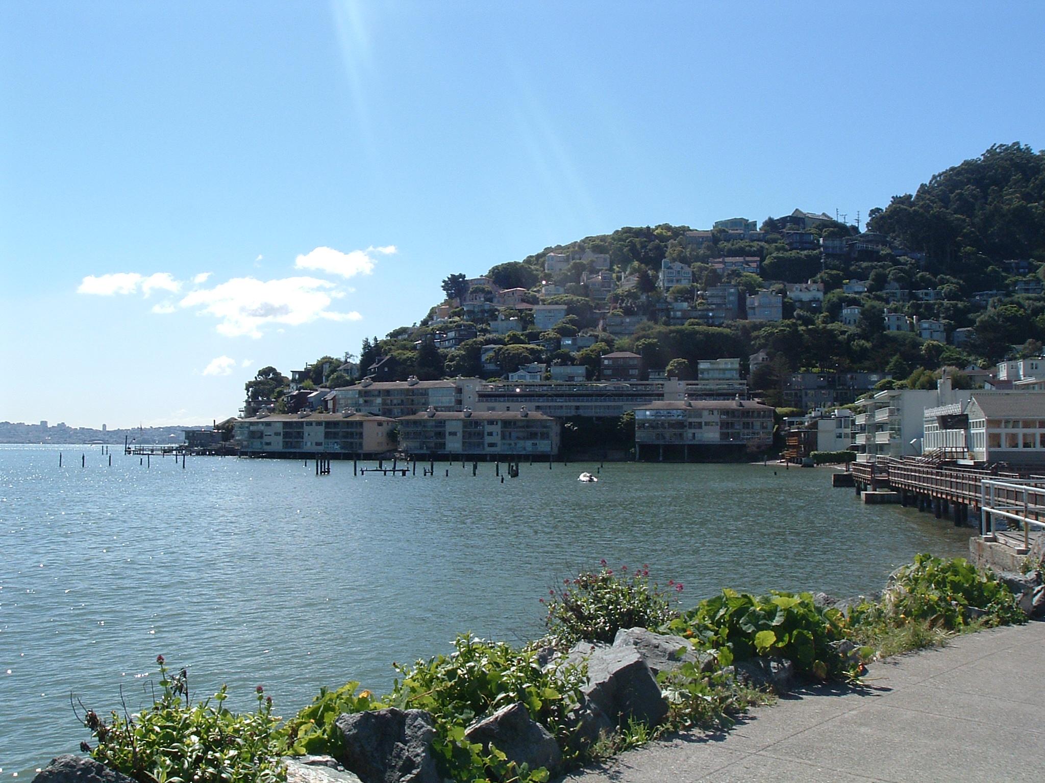 Waterfront view of Sausalito California