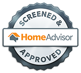 Screened and approved HomeAdvisor badge